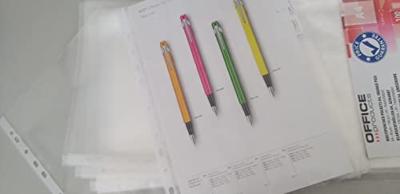 OFFICE products geperforeerde showtas, A4, 40 micron, gekorreld, pak van 100 stuks