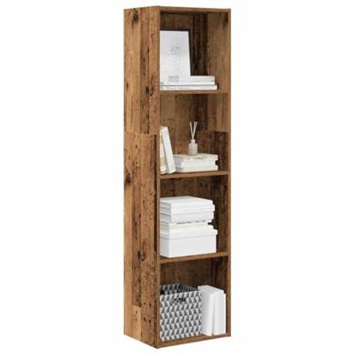 Boekenkast 40x30x152 cm bewerkt hout oud houtkleurig