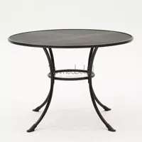 Tuintafel Antraciet Rond 105 cm Zwart Lichtmetaal Basic Strekmetaal Sow Shin Europe - thumbnail