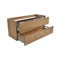 OAK onderkast met 2 laden 2 uitsparingen 120 x 46 cm eik - thumbnail