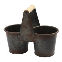 Bloempot duo ro Jack S zink-L20,5B10H17CM - thumbnail