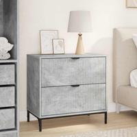 Nachtkastje met lade Betongrijs 63.5 x 36 x 61 cm Bewerkt hout - thumbnail