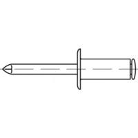 TOOLCRAFT TO-5444373 Popnagel 3.2 mm RVS 500 stuk(s) - thumbnail