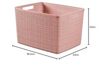 Curver Opbergmand Jute-Look 20L Roze - thumbnail