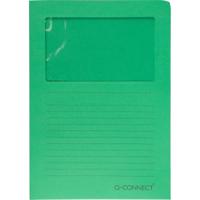 Q-CONNECT L-map met venster, 120 g/m², A4, pak van 100 stuks, groen - thumbnail