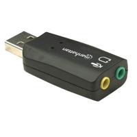 Manhattan Hi-Speed USB 3-D Audio Adapter 2.1 Externe geluidskaart Externe koptelefoonaansluitingen - thumbnail