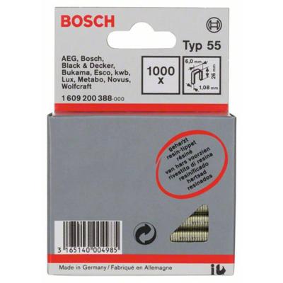 Bosch Accessoires Niet met smalle rug type 55 geharst 6 x 1,08 x 26 mm 1000st - 1609200388