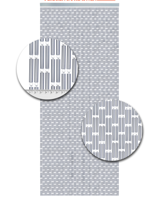 Vliegengordijn Hulzen Verspringen Zilver - 100cm x 240cm