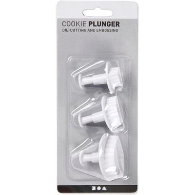 Creativ Company Uitsteekvormen met stempel blad, 3st.