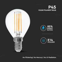 V-TAC LED Filament lamp E14 fitting 6 Watt 600lm P45 extra warm wit 2700K - thumbnail