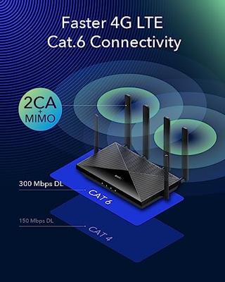 Cudy LT700 draadloze router Gigabit Ethernet Dual-band (2.4 GHz / 5 GHz) 4G Zwart - thumbnail