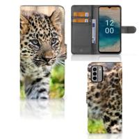 Nokia G22 | Telefoonhoesje | Met pasjeshouder | Baby Luipaard - thumbnail