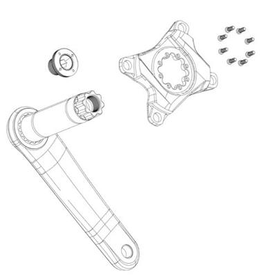 SRAM crankbeschermer crank guard crank set brose