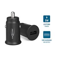 Ansmann InCar Charger CC105 USB-oplader 5 W 1x USB-A Zwart Auto, Vrachtwagen - thumbnail