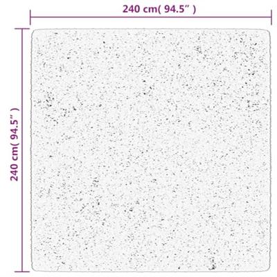 VidaXL Vloerkleed pamplona shaggy hoogpolig modern 240x240 cm blauw