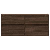 Tv-wandmeubel met LED-verlichting 100x31x45 cm bruin eikenkleur - thumbnail