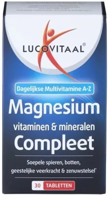 Lucovitaal Magnesium, Vitaminen & Mineralen Complee 30Tabletten