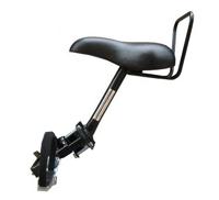 TOM fietszitje voor op buis damesfiets 2 buizen zwart - thumbnail