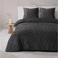 Dekbedovertrek Lissabon - zwart - 240x200/220 cm - thumbnail