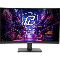 Asrock Phantom Gaming Monitor PC 68,6 cm [27] 2560 x 1440 pixels Quad HD LED Nero (Asrock 27 QHD Curved Gaming Monitor [PG27QRT1B], 2560 x 1440, 1ms, 2 HDMI, DP, 180Hz, 95% DCI-P3, FreeSync, VESA) - thumbnail