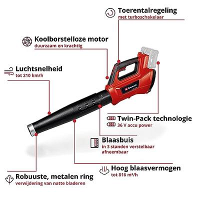 Einhell GP-LB 36/210 Li E BL Solo, Accu Bladblazer | 2 x 18V | Zonder accu&apos;s en lader - 3433620 3433620 - thumbnail