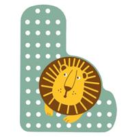Small Foot - houten dieren kinderletter - l - thumbnail