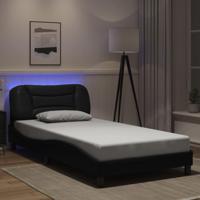 Bedframe met LED zonder matras "Hvar" zwart 100x203 cm - thumbnail
