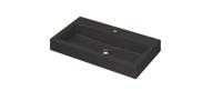 INK Wastafel Momento Quartz met 1 kraangat 80 cm x 45 cm x 9 cm Quartz zwart 3421216 - thumbnail