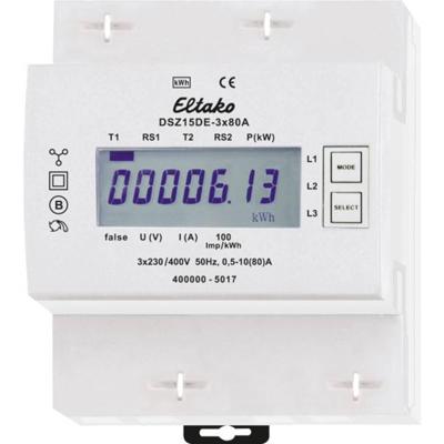 Eltako DSZ15DE-3x80A kWh-meter 3-fasen Digitaal 80 A 1 stuk(s) Eltako DSZ15DE-3x80A kWh-meter 3-fasen Digitaal 80 A 1 stuk(s)