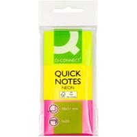 Q-CONNECT Quick Notes, ft 38 x 51 mm, 50 vel, etui van 3 blokken in neonkleuren - thumbnail