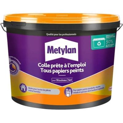 Lijm - METYLAN - 2785042 - Klaar voor gebruik - Alle behangsoorten - Emmer - 1kg