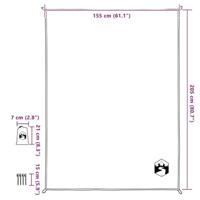VidaXL Picknickkleed met haringen 205x155 cm blauw - thumbnail
