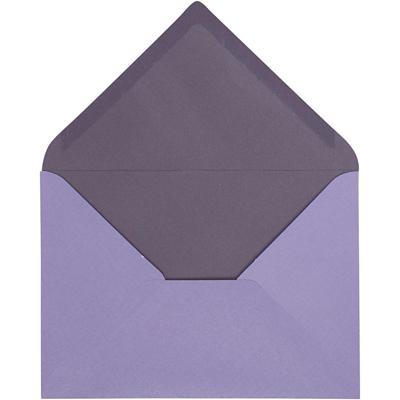Creativ Company Envelop, afmeting envelop 11,5x16 cm, 100 gr, donkerpaars/paars, 10 stuk/ 1 doos