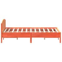 Bedframe zonder matras massief grenenhout wasbruin 180x200 cm - thumbnail