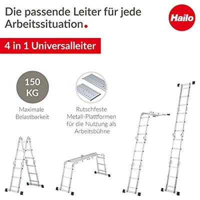 Hailo 7412-037 m60 universele aluminium ladder 4x3m - thumbnail