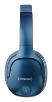 Intenso O400HA Over-Ear Hoofdtelefoon, hybride actieve ruisonderdrukking, tot 75 uur looptijd en Bluetooth 5.3, met muziekmodus, transparantiemodus en snelle oplaadtijd, blauw - thumbnail