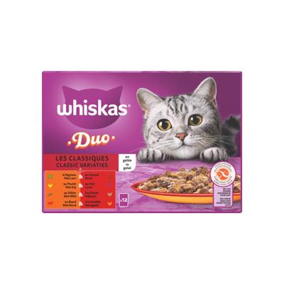 Whiskas 1+ Duo Classic Variaties in gelei multipack (12 x 85 g) 1 verpakking (12 x 85 g)