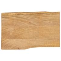 Tafelblad met natuurlijke rand 50x40x2,5 cm massief mangohout - thumbnail
