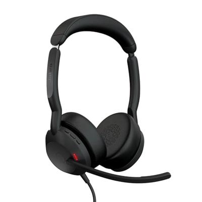 Jabra Evolve2 50 On Ear headset Kabel Stereo Zwart Ruisonderdrukking (microfoon), Noise Cancelling Headset, Microfoon uitschakelbaar (mute), Volumeregeling