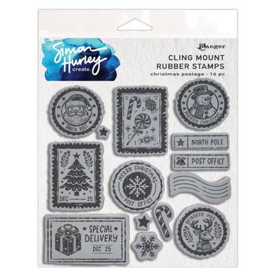 Ranger Ink Ranger • simon hurley create. cling mount stamp christmas postage