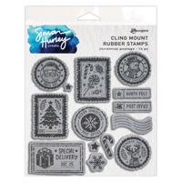 Ranger Ink Ranger • simon hurley create. cling mount stamp christmas postage - thumbnail