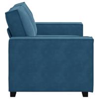 Tweezitsbank 120 cm fluweel blauw - thumbnail