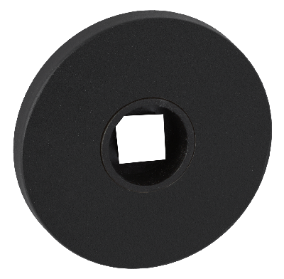 Paar ronde krukrozetten ZN Ø52x5mm zwart