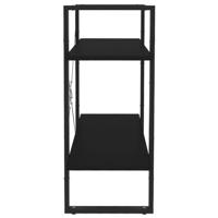 Boekenkast met 2 schappen 80x30x70 cm spaanplaat zwart - thumbnail