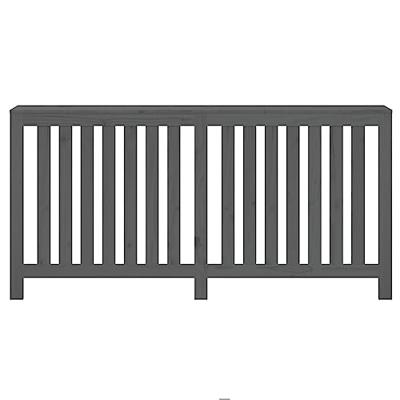 Radiatorombouw 169x19x84 cm massief grenenhout grijs Radiatorombouw 169x19x84 cm massief grenenhout grijs