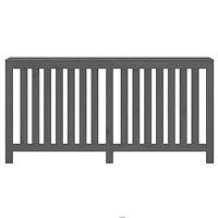 Radiatorombouw 169x19x84 cm massief grenenhout grijs - thumbnail