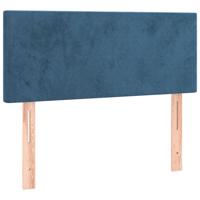 Boxspring met matras fluweel donkerblauw 100x200 cm - thumbnail