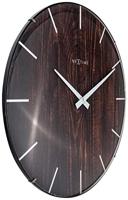 NeXtime NE-3249BR Wandklok Edge-Wood-Dome Dia 35cm Kunststof Bruin - thumbnail