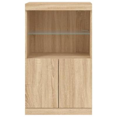 Dressoir met LED-verlichting 60,5x37x100 cm sonoma eikenkleurig