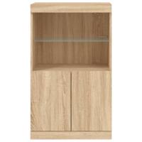 Dressoir met LED-verlichting 60,5x37x100 cm sonoma eikenkleurig - thumbnail